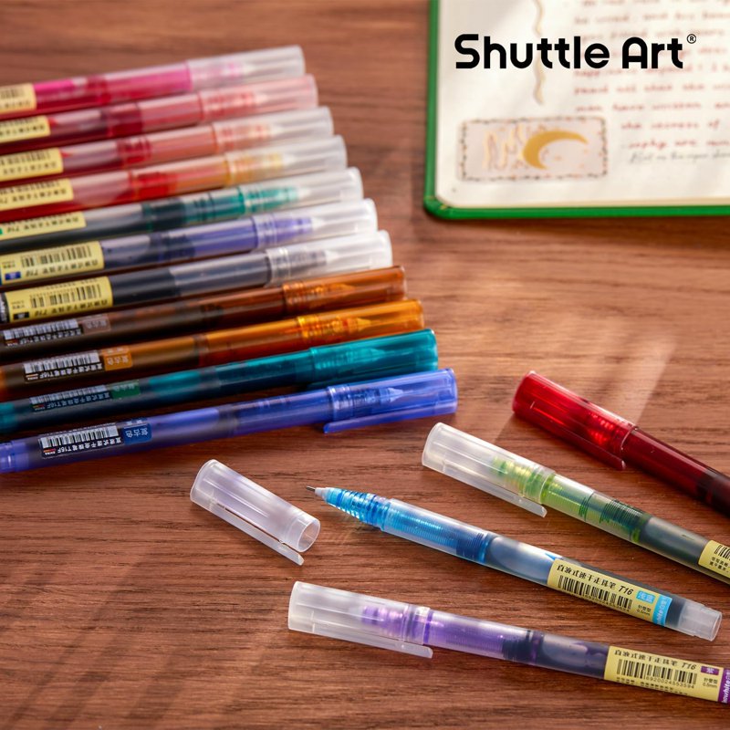 15 Colors Fine Tip Rollerball Pens Set - Quick-Drying Liquid Ink for Writing & Drawing