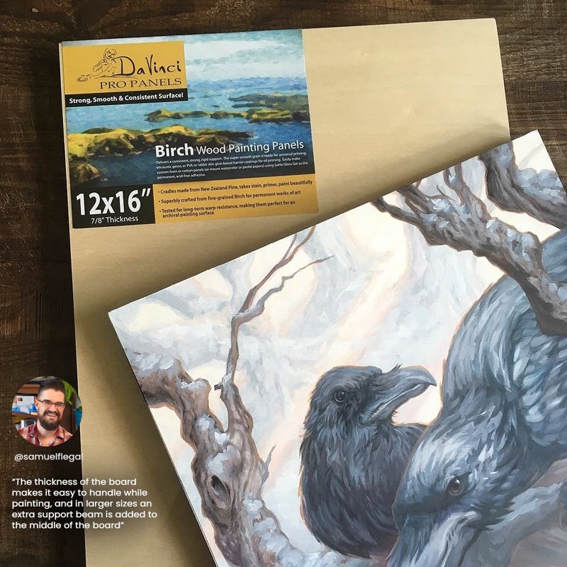 Artist Wood Panel for Painting - Multiple Sizes, Archival Quality