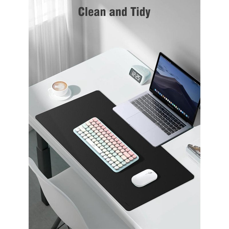 Large Waterproof PU Leather Desk Pad Protector with Non-Slip Base