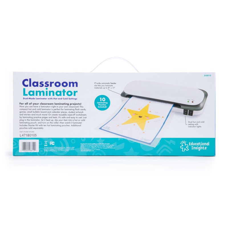 Educational Laminator for Home Office Classroom - Hot & Cold Settings, 8.5x11 Document Size