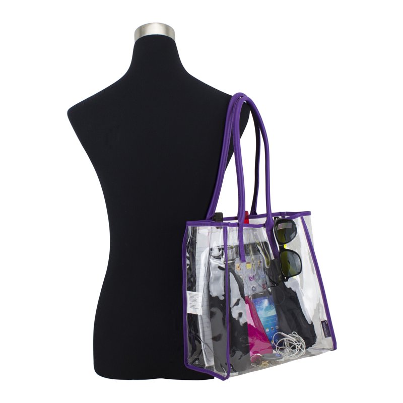 All-Purpose Clear Security Tote Bag - Durable PVC Stadium & Event Bag