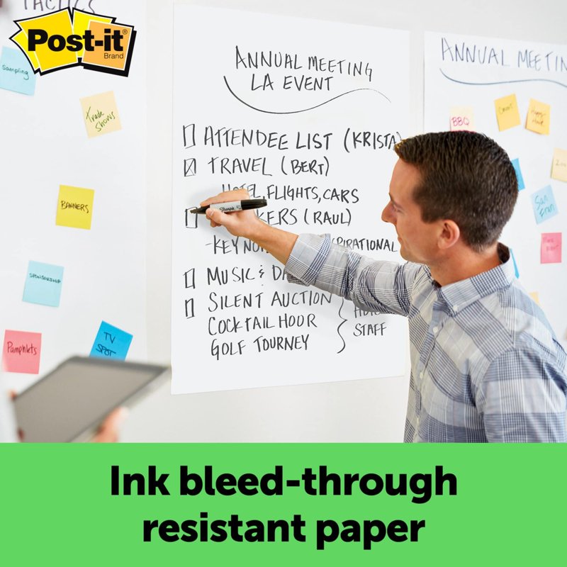 Post-it Super Sticky Easel Pads for Presentations and Brainstorming, 25x30 Inches, 8 Pads