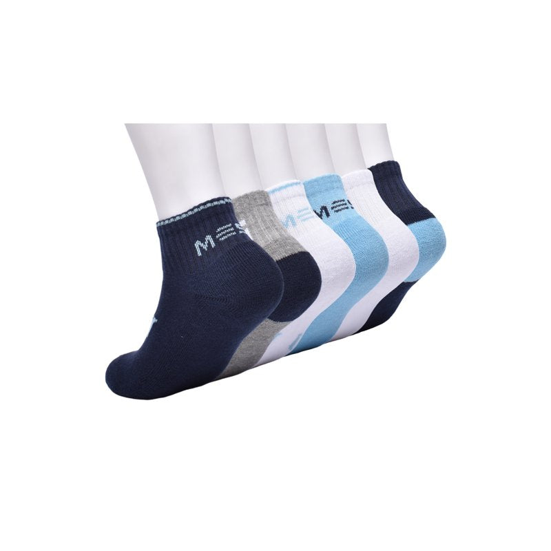 Messi Boys Quarter Socks 6-Pack - Blue M Logo, Size L (Variation of THIS listing)