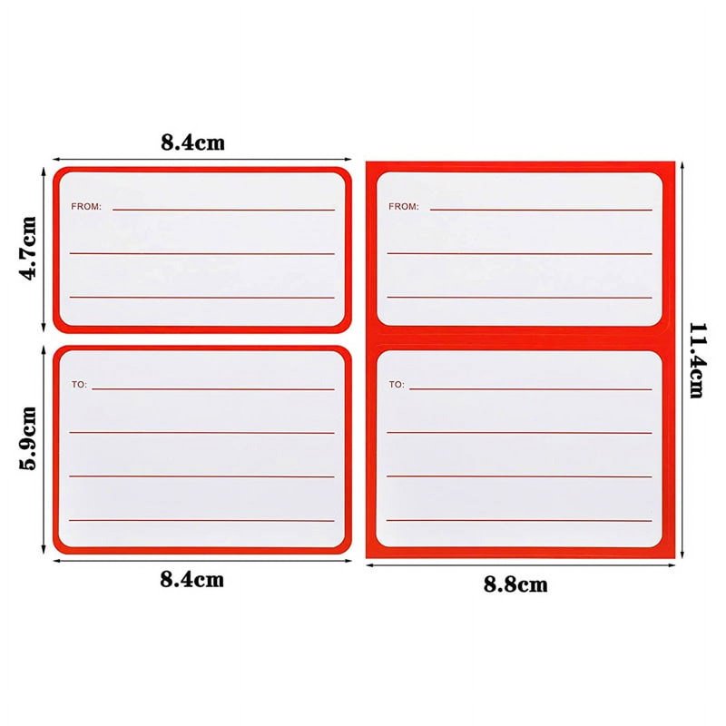 Universal Address Mailing Label Stickers - Self-Adhesive Handwritten Labels for Envelopes and Shipping - Pack of 50