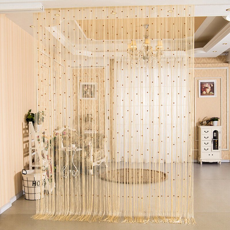 Crystal Beaded String Door Curtain - Room Divider & Window Panel Decor
