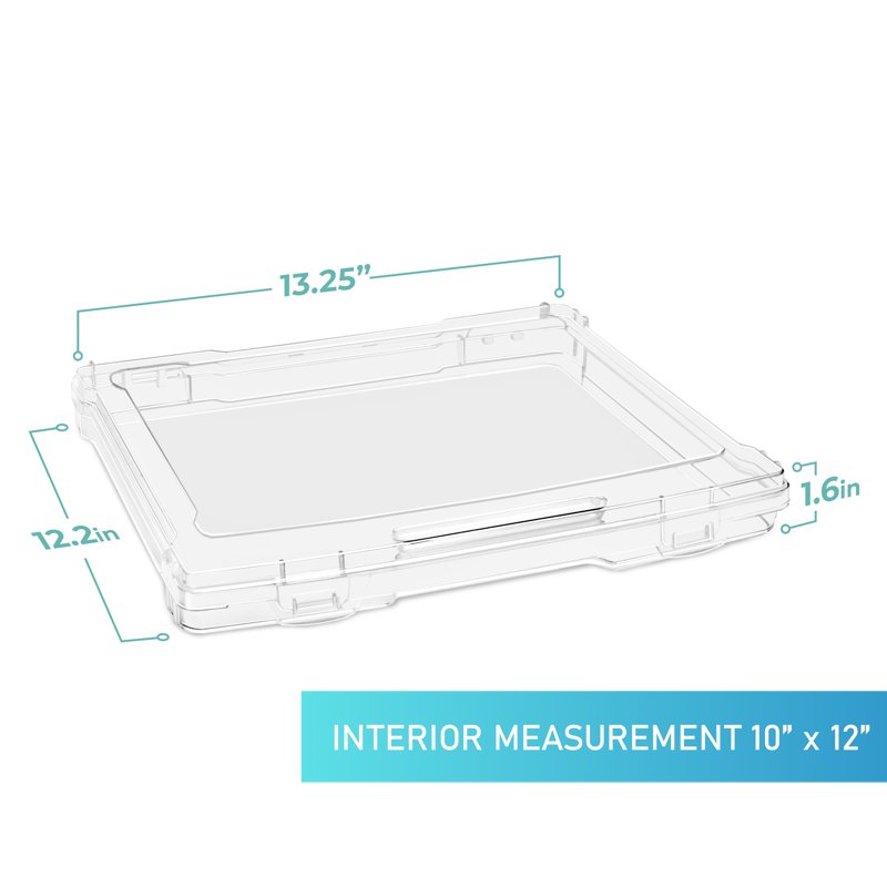 Stackable Clear Plastic Project Case – Organize Craft Supplies & Board Games