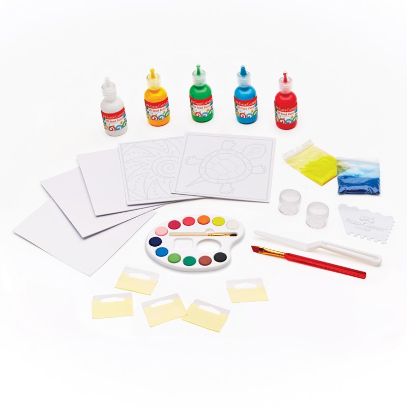 Kids Art & Craft Sand Painting Kit with 5 Colors and Tools - Creative Kids Crafts