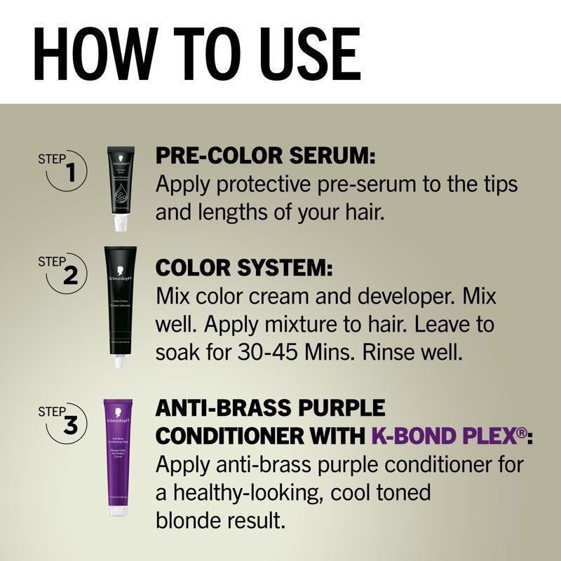 Permanent Hair Color Kit with Keratin & Bond Enforcing System - All Shades