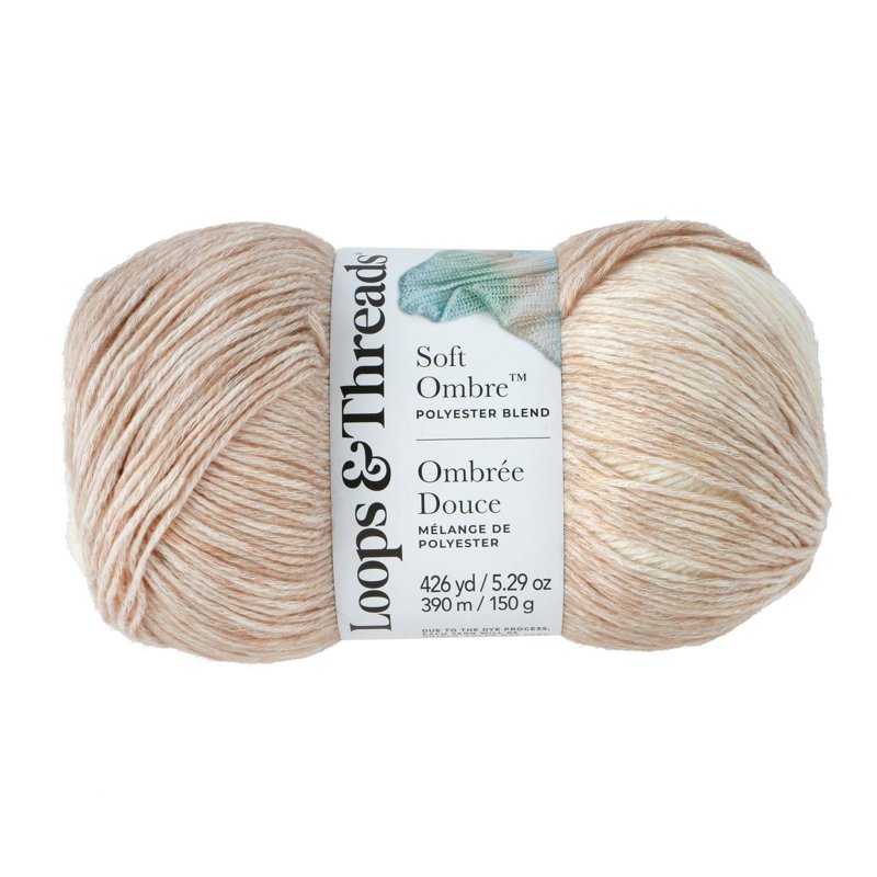 Ombre Yarn 6 Pack - Soft Gradient Polyester Acrylic Blend for Knitting & Crochet