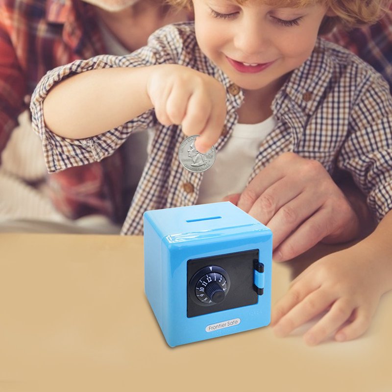 Mini Safe Box for Kids with Lock & PIN Code - Childrens Toy Safe for Home & Office
