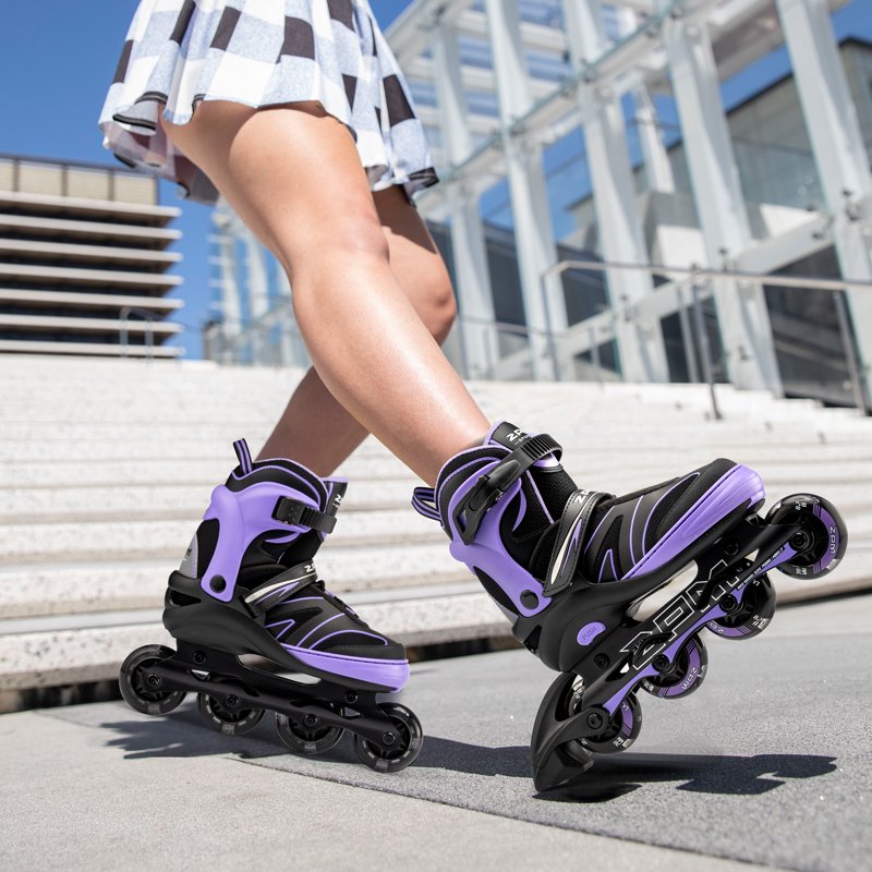 Kids Adjustable Inline Skates with Light-Up Wheels for Girls Boys Ages 4-12