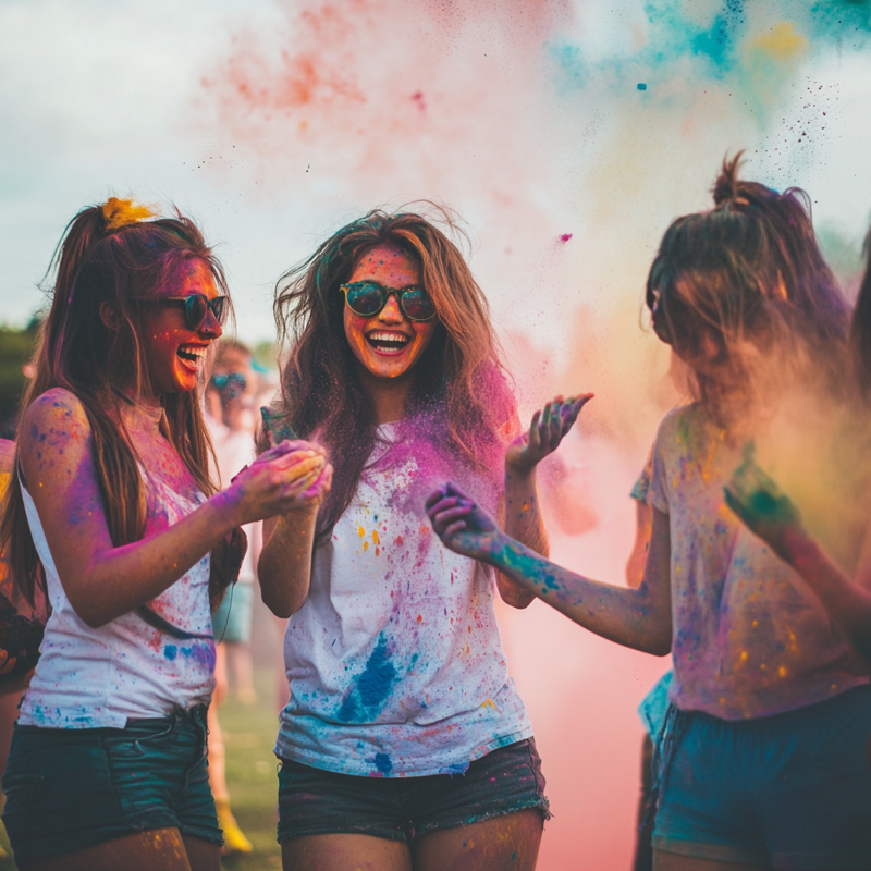 Bulk Holi Color Powder Set for Festivals & Outdoor Events - 24 Pack