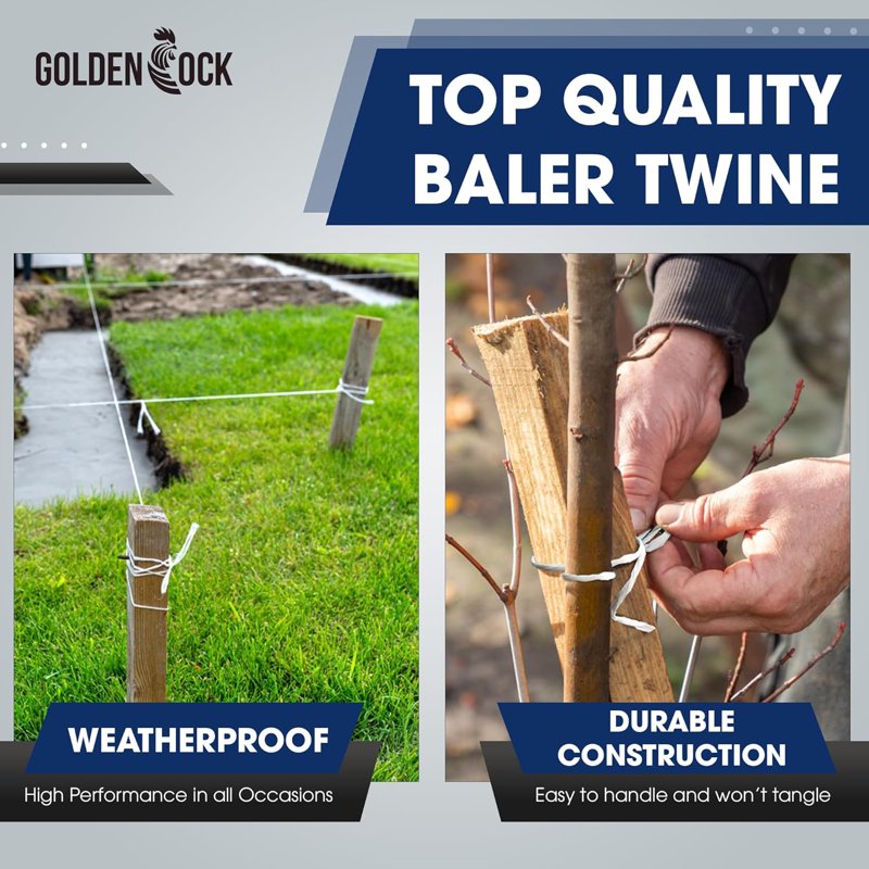 Heavy Duty Garden Plant Support Twine - 1467FT Eco-Friendly Polypropylene Tying String for Tomato Trellis & Bundling