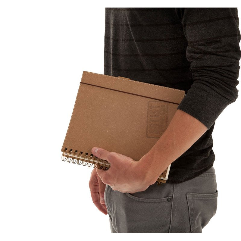 Double Wire Spiral Bound Artist Sketchbook - 270 Pages, 9.84x7.48", Leatherette Cover