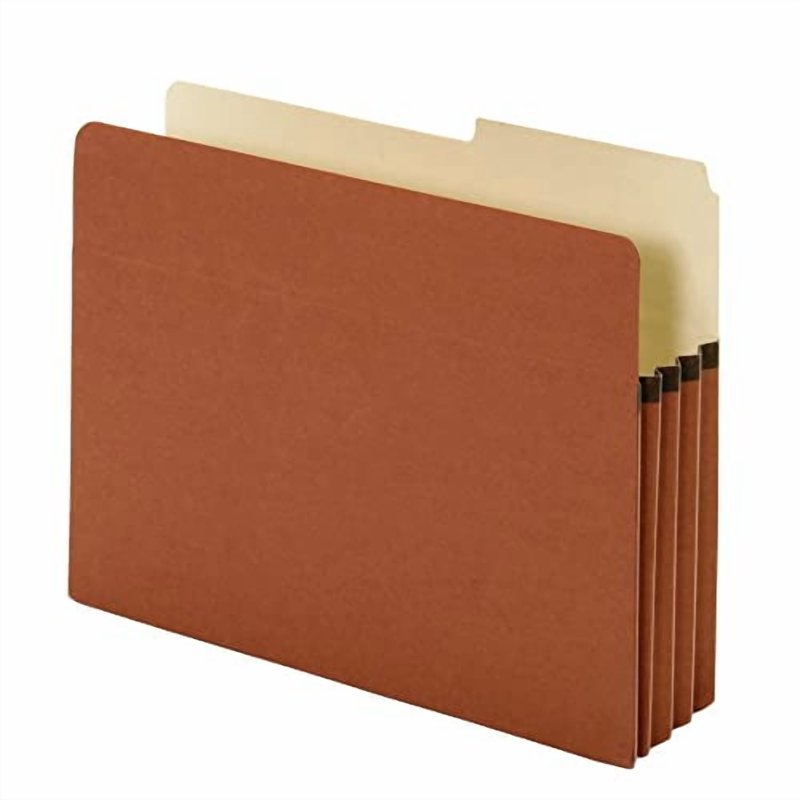 Redrope Expanding File Pockets Letter Size 3.5 Inch Capacity Brown 25 Pack