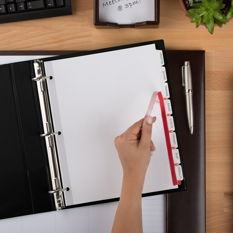 8-Tab Print & Apply Dividers for Binders - Customizable Office Organization