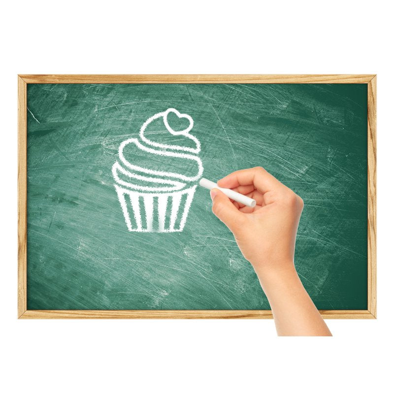 Quiet Dustless Chalk & Eraser Set for Chalkboards - Noiseless, Dust-Free, Multi-Color