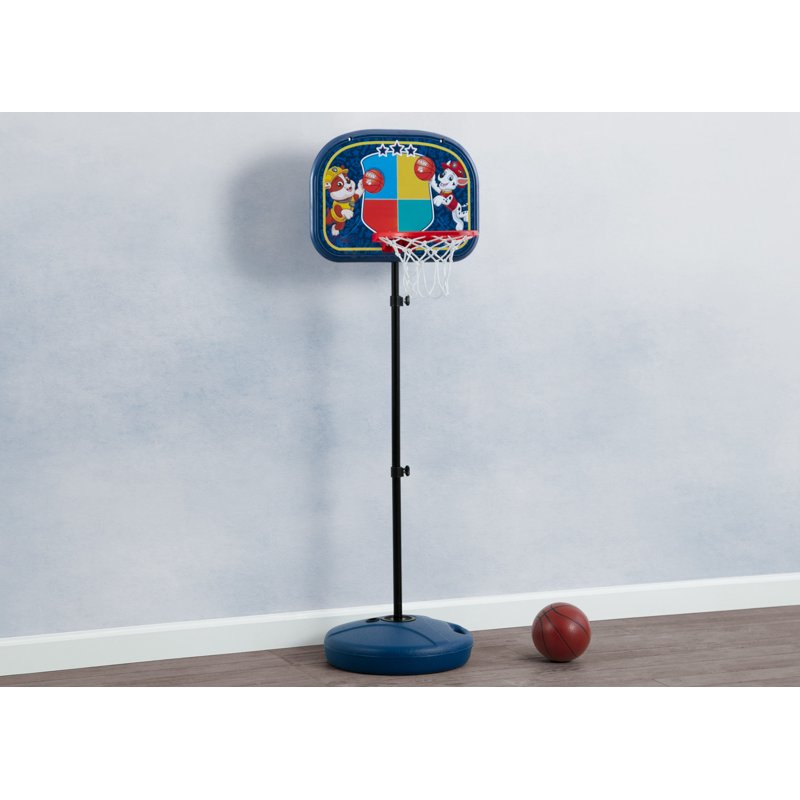 Kids Adjustable Indoor Outdoor Basketball Hoop Set with PAW Patrol Design