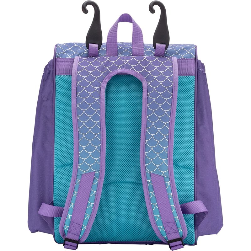 Softball Backpack with Ombre Mermaid Print & Flip Sequins - Adjustable & Water Bottle Sleeve