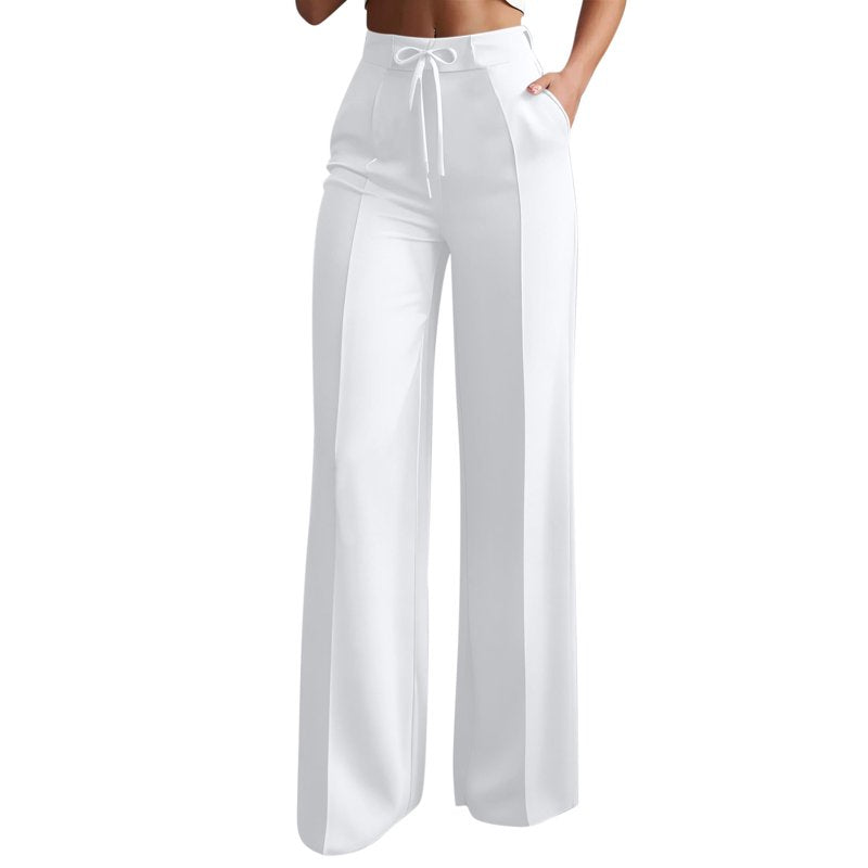 Women's High Waisted Wide Leg Dress Pants with Pockets - Business Casual Trousers