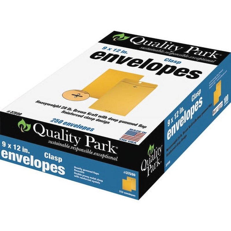 9x12 Brown Clasp Envelopes - Heavy Duty Kraft File Envelopes, Box of 250