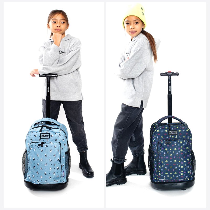 Kids Rolling Backpack 17 Inch School & Travel Bag with Wheels & Organizer