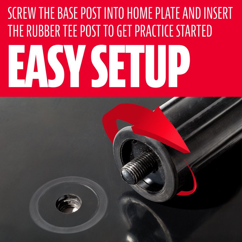 Heavy Duty Baseball Batting Tee with Adjustable Height and Stable Base