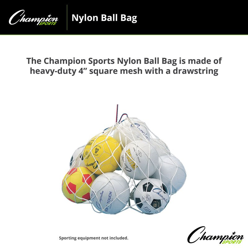 Basketball Equipment Bag Holds Up to 10 Balls with Drawstring Closure