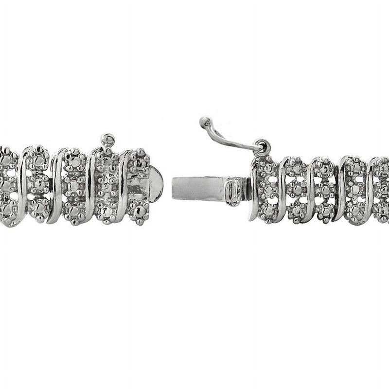 Diamond Tennis Bracelet 1.00ct T.W. Silver S Pattern Jewelry