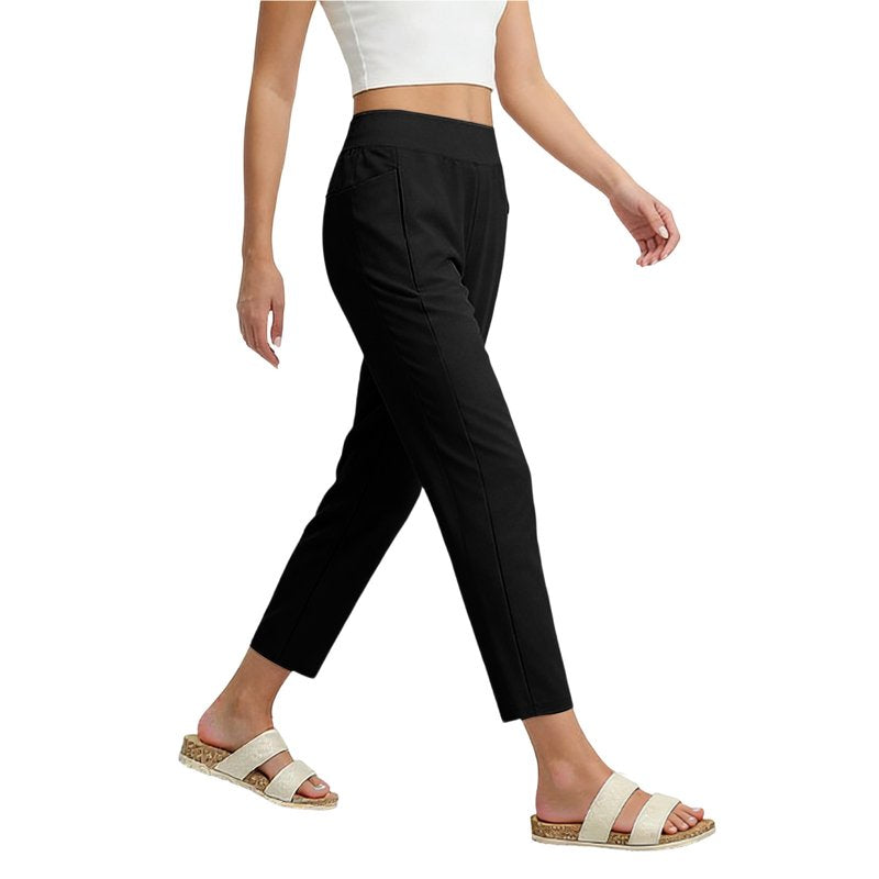 Women’s Casual High Waist Joggers with Pockets - Stretchy Solid Color Pants