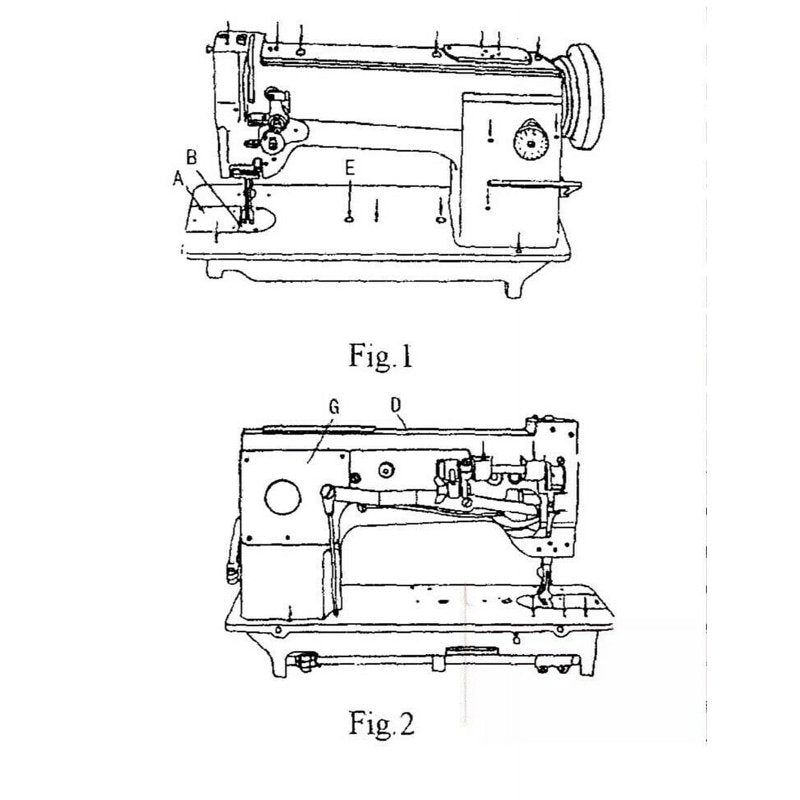 Industrial Sewing Machine with Servo Motor & Table - DIY Setup