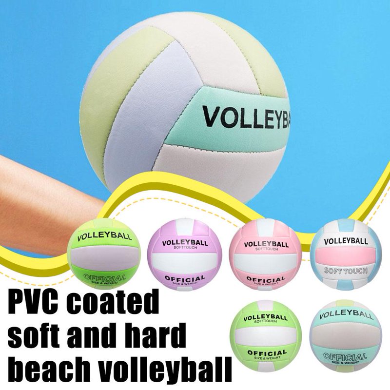 Official Size Waterproof PVC Volleyball for Indoor Outdoor Play - Recreational Ball