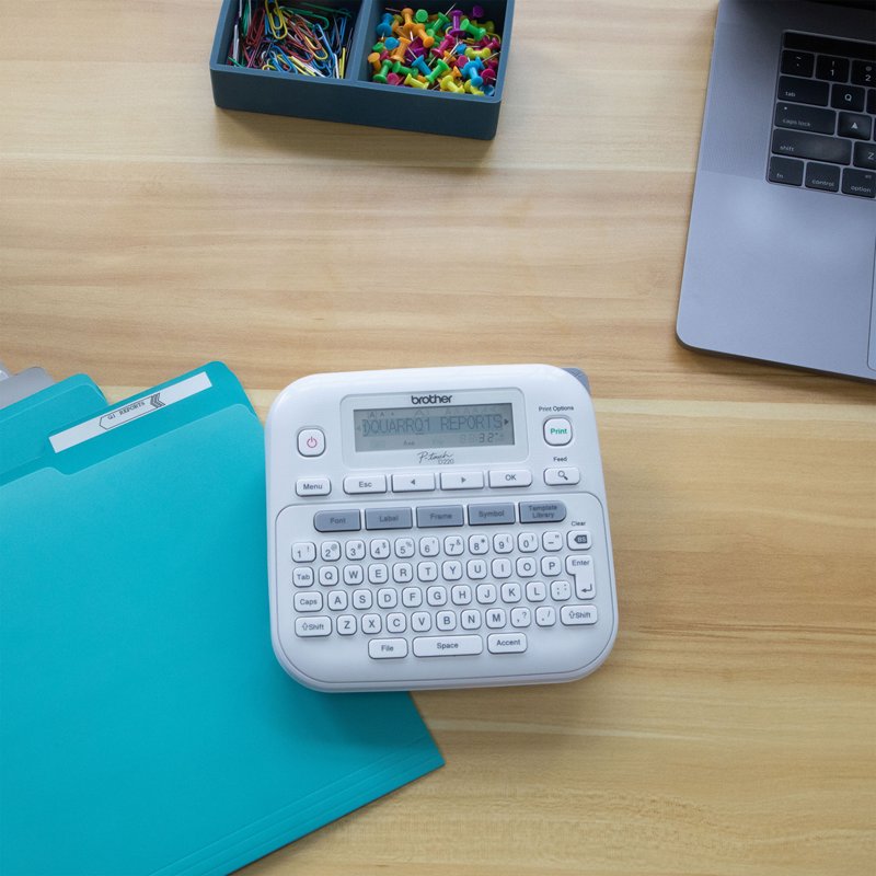 Office Label Maker with QWERTY Keyboard & Customizable Labels