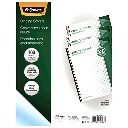 Crystals Clear PVC Document Covers - Letter Size, 100 Pack