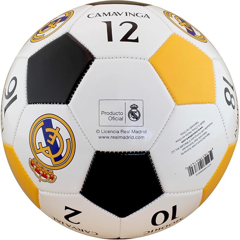 Real Madrid 2024 UEFA Champions League Collectible Soccer Ball - Player Name and Number Included