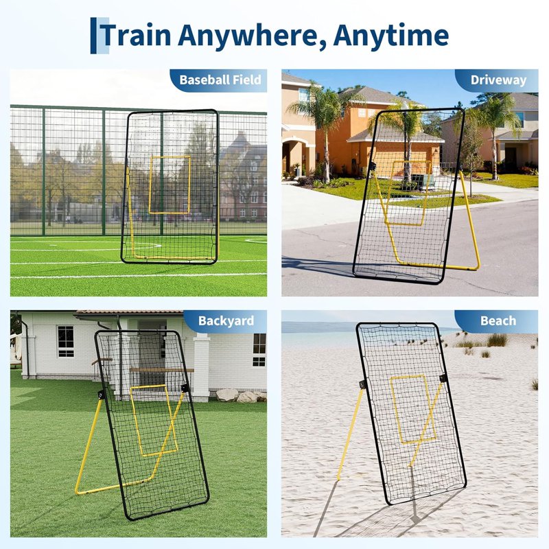Large Volleyball Rebounder Net 7x4 ft Training Bounce Back Equipment