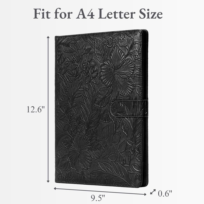 Portfolio Binder with Document Organizer & Business Card Holder - Faux Leather