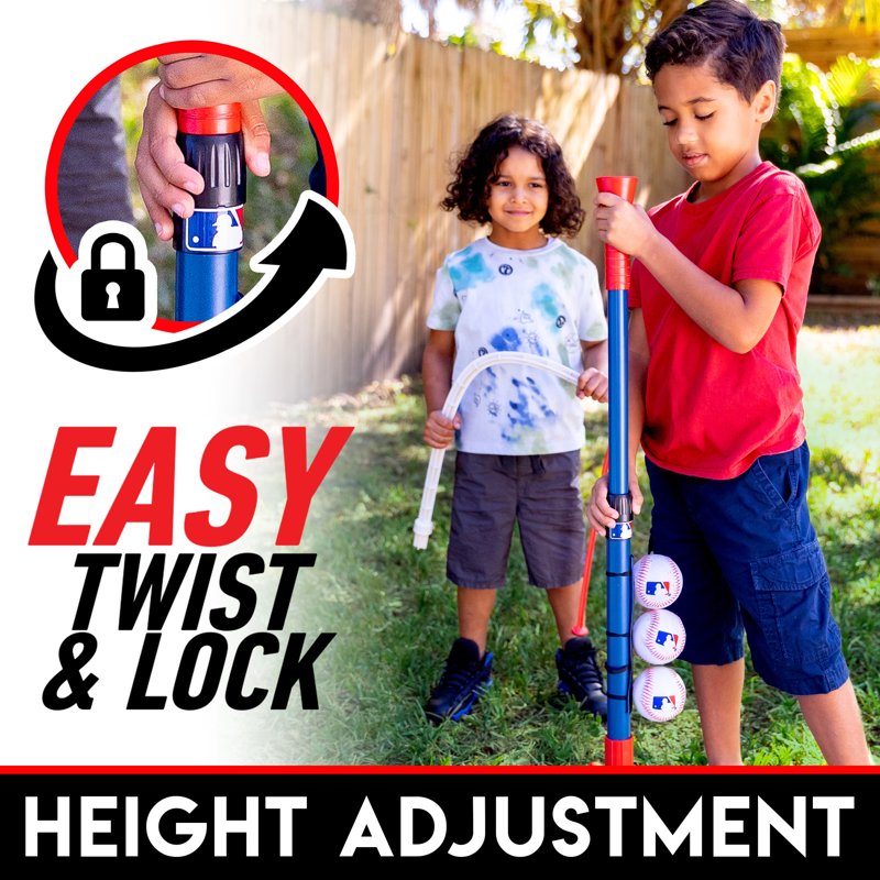 Kids Grow-with-Me Baseball Batting Tee Set for Tee Ball & Softball Practice
