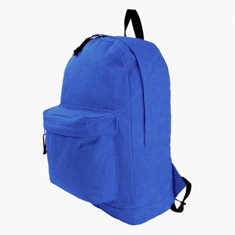 Unisex 18" Classic Backpack with Curved Shoulder Straps – Royal Blue