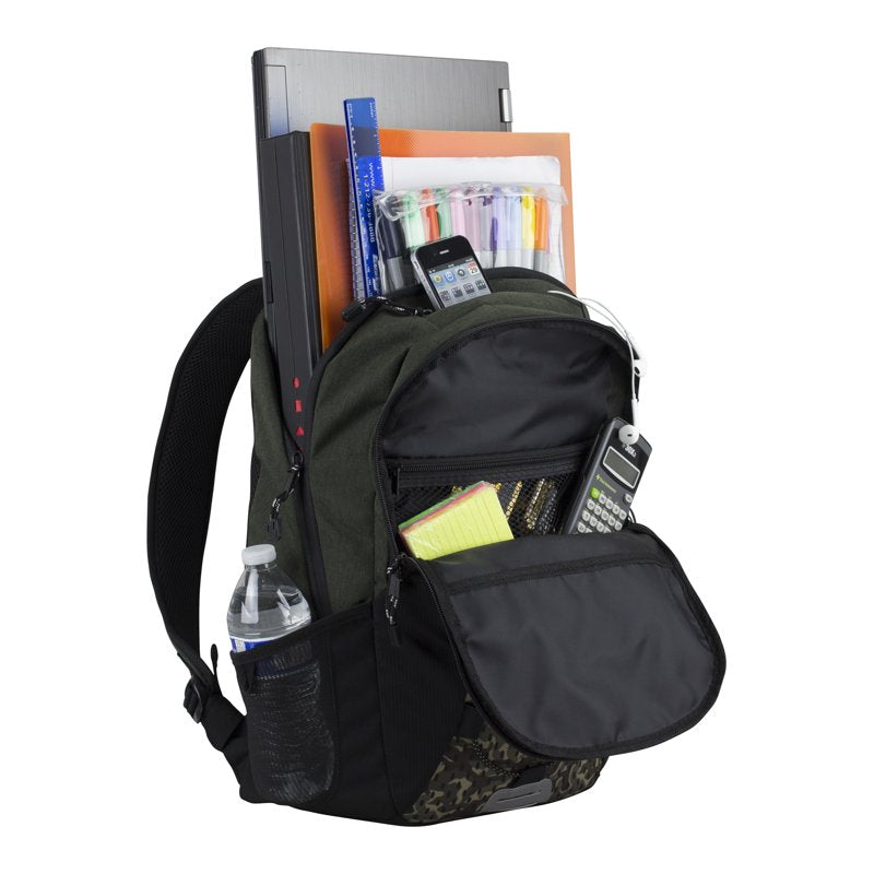 Unisex Camouflage Bungee Backpack - Durable Hiking & School Bag