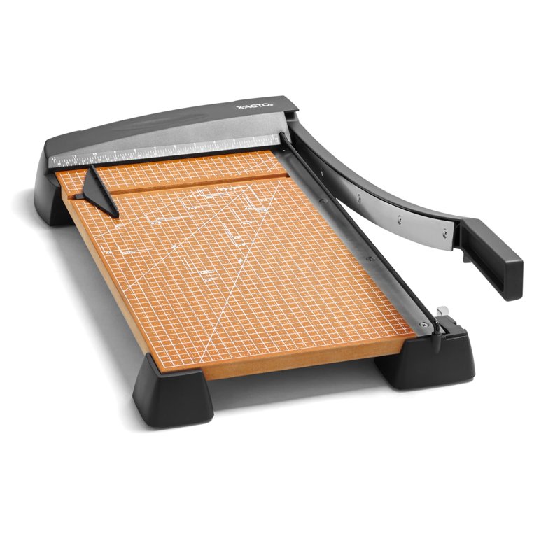 Heavy-Duty Wood Guillotine Trimmer 18-Inch Professional Paper Cutter