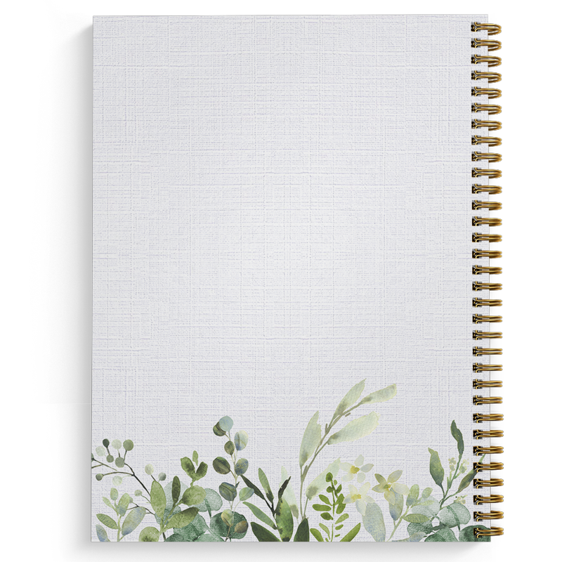 Abundant Greenery Spiral Notebook 8.5 x 11 Inches College Ruled Journal