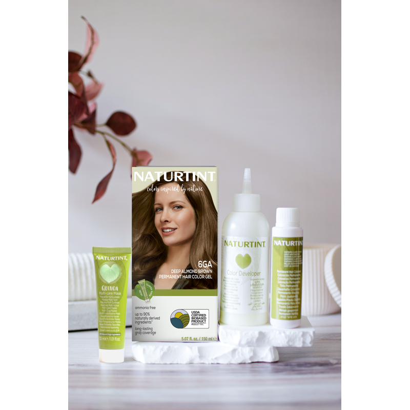 Naturtint Permanent Hair Color - Deep Almond Brown, 6 Pack, Natural & Vegan-Friendly