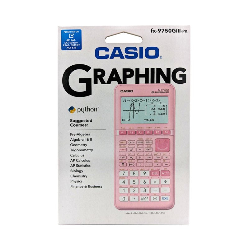 Pink Graphing Calculator with Python Support for Math & Science