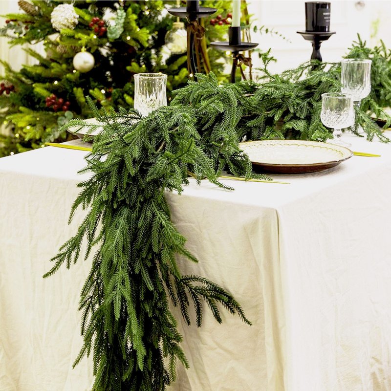 6ft Artificial Christmas Garland with Pine Needles for Holiday Decor