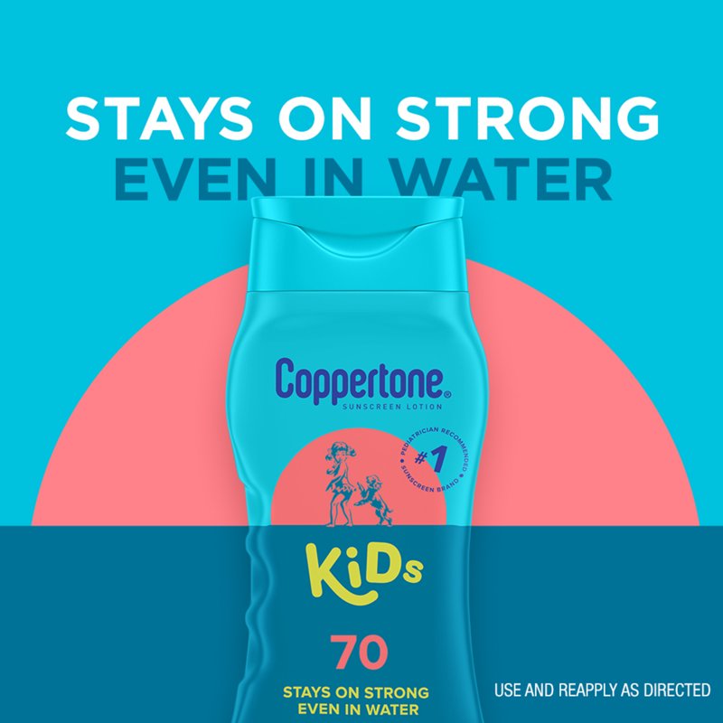 Kids Sunscreen Lotion SPF 70 - Water-Resistant Broad Spectrum Sun Protection, 8 fl oz