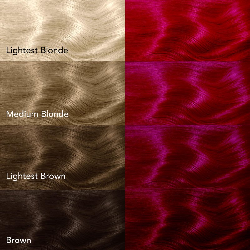 Semi-Permanent Hair Color Kit with Bleach - Multiple Shades