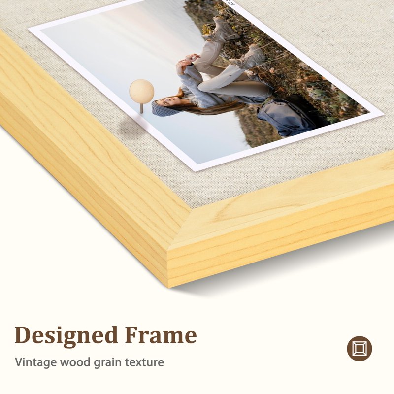 Double-Sided Bulletin Board 18x24 Inches Linen Cork Wall Decor Office Home Kitchen