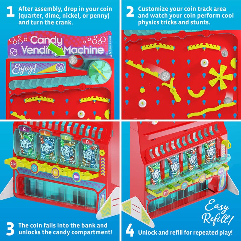 Candy Vending Machine Kit - Build and Play with Mechanical Stunts