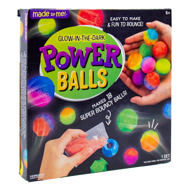 Glow-in-the-Dark Craft Kit for Kids - Create 18 Bouncy Power Balls